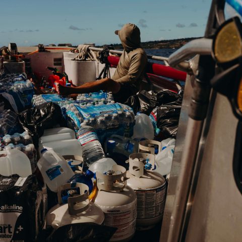 Boat With Essential Items For Help